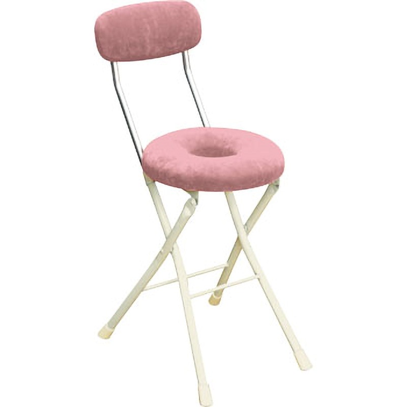 DNC-48/14 ドーナツチェア ルネセイコウ ピンク色 高さ730mm幅330mm奥行440mm