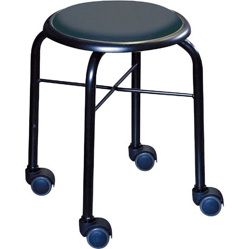 ルネセイコウ キャスタースツールボン ブラック/ブラック LCS-445 1脚