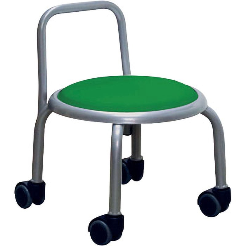 SLC-255A 背付ローキャスター ボン ルネセイコウ グリーン/シルバー色   SLC-255A