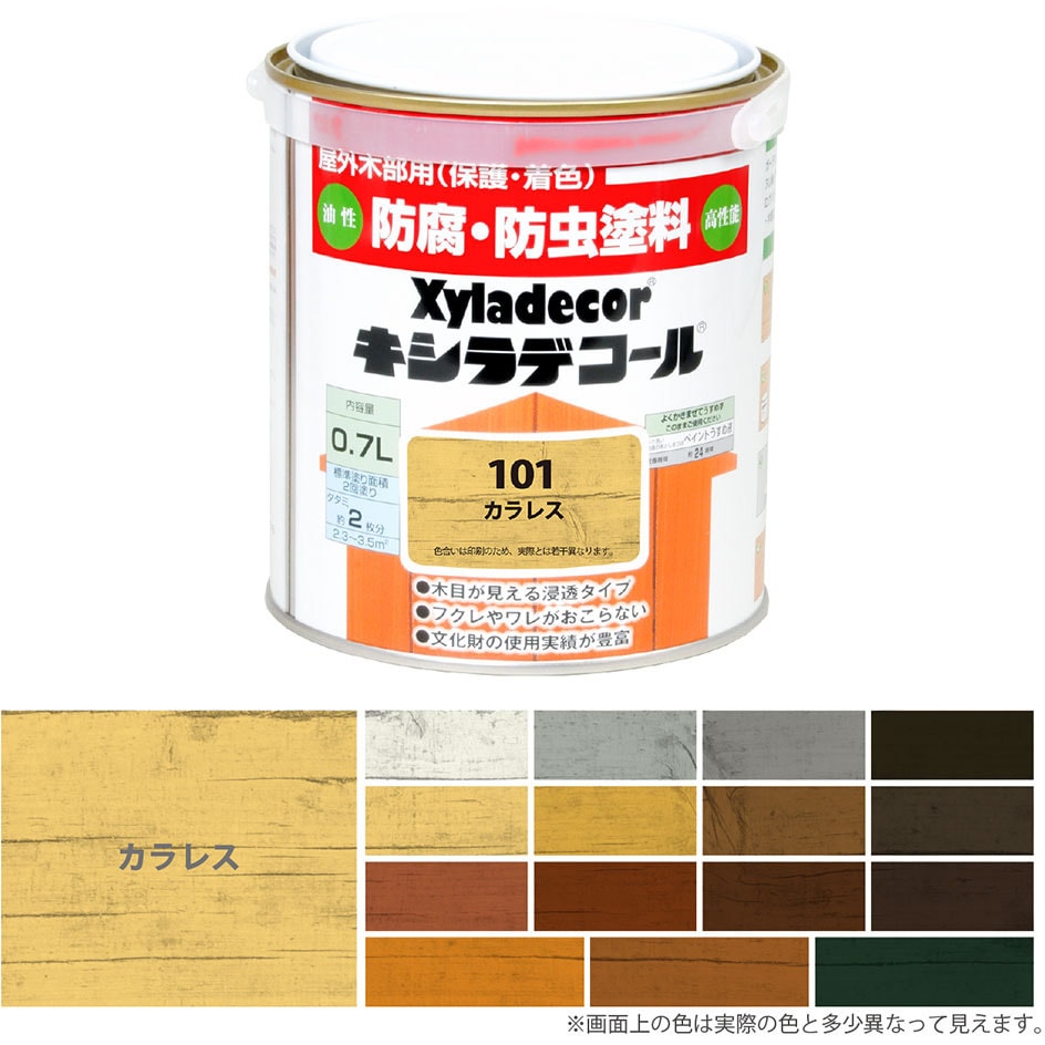 17670060000 油性キシラデコール 油性木部保護塗料(木目を活かした半透明着色仕上げ) カンペハピオ カラレス色 1缶(0.7L) -  【通販モノタロウ】