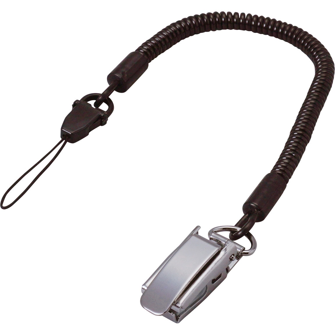 P-STCM70BK スマートフォン用ストラップ クリップ(金属) 1個 エレコム