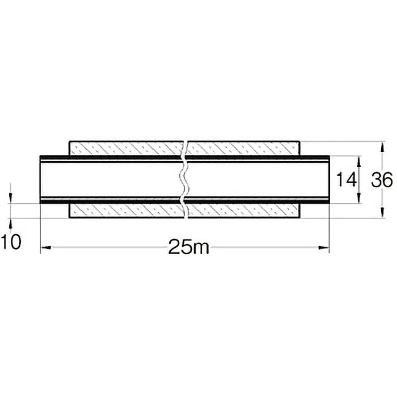 T102-2Y-10AX25-10 保温材付アルミ複合架橋ポリエチレン管 SANEI パイプ 樹脂管 長さ25m呼び10A  T102-2Y-10AX25-10 - 【通販モノタロウ】