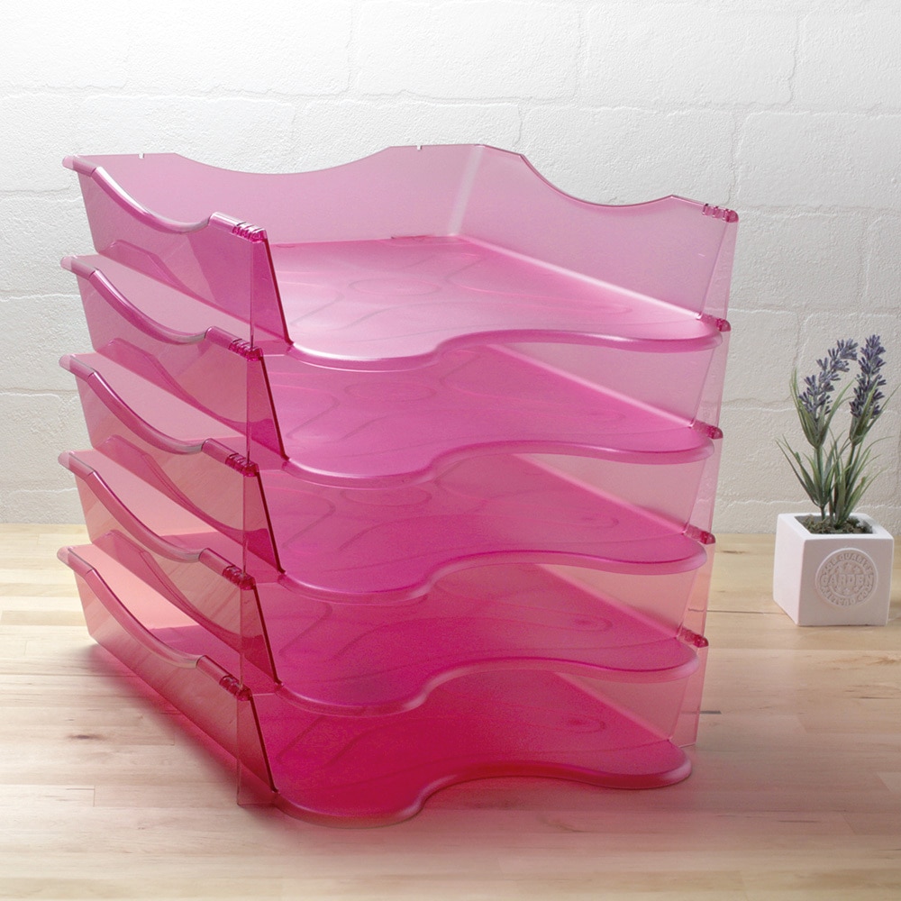 （まとめ）ソニック メガタフトレー クリアブルー DA-2658-CB〔×50セット〕 ソニック メガタフトレー クリアブルー Ａ４ 本体 角２封筒サイズ対応