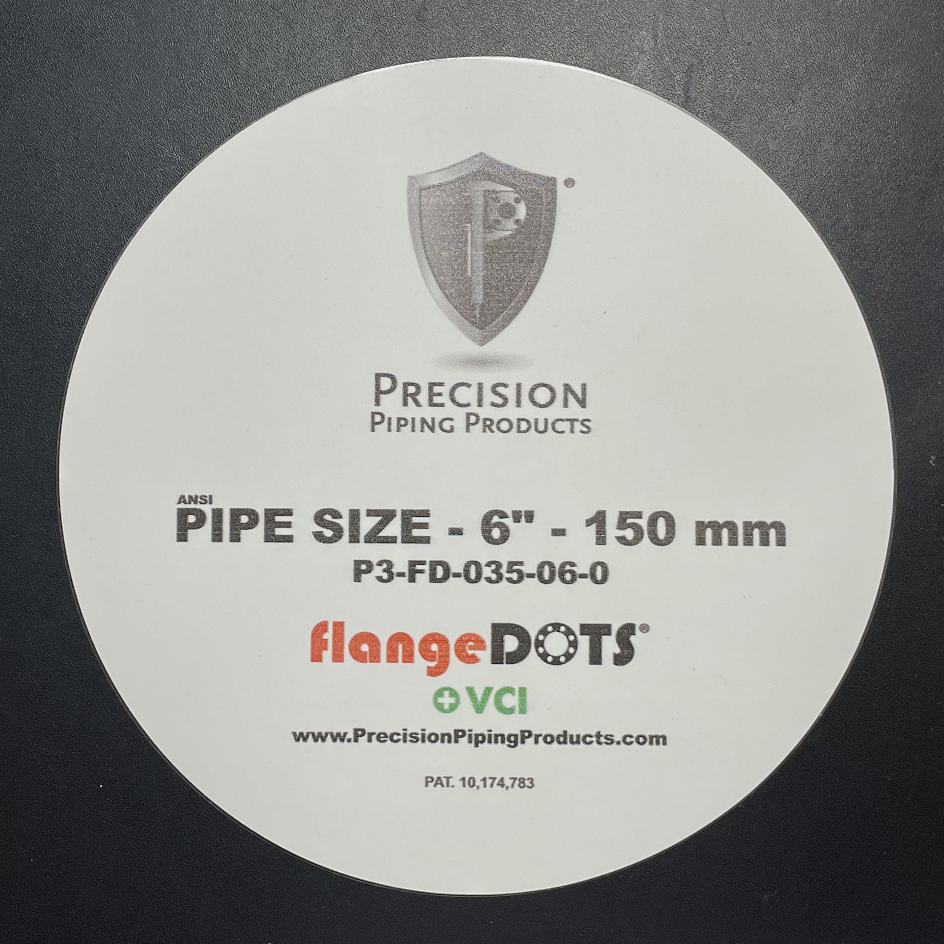 P3-FD-035-06-0 flangeDOTS フランジドット プレシジョン・パイピング・プロダクツ 呼び径150A 1セット(10個) P3-FD-035-06-0