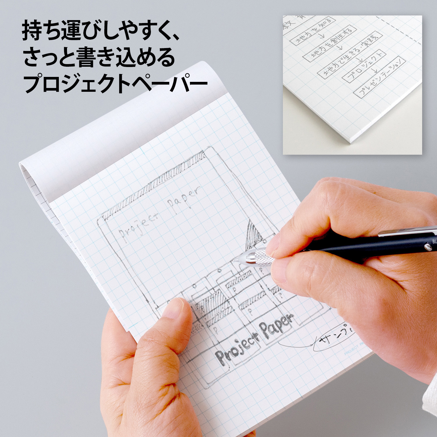 PMA65S プロジェクトペーパー 5ミリ方眼 オキナ サイズA6 1冊
