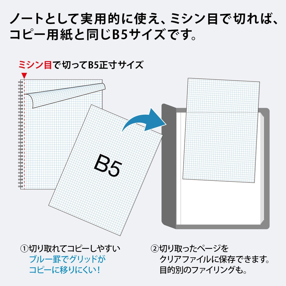 Pnb5s プロジェクトリングノート 5mm方眼 オキナ 枚数 50 サイズ B5判タテ型 Pnb5s 1冊 通販モノタロウ