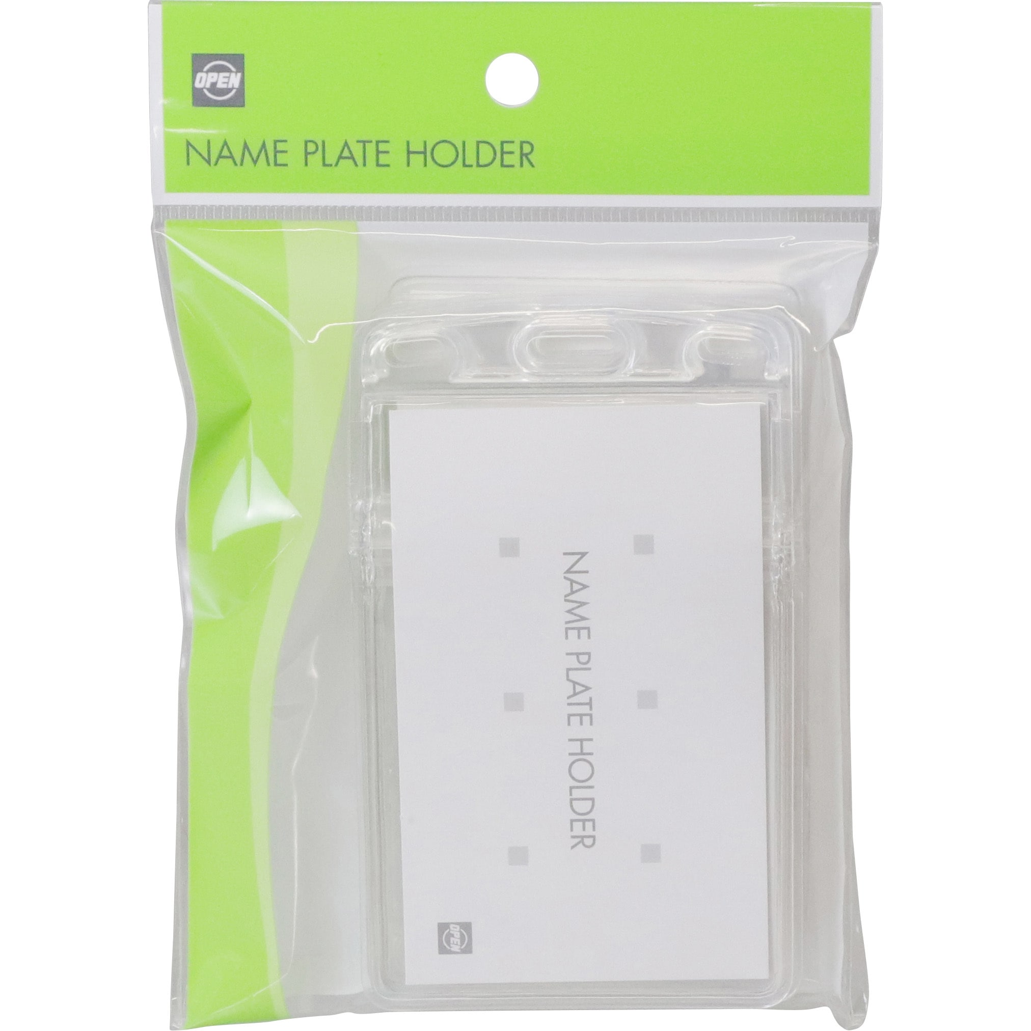 TNさん専用 NX-109 名札用ケース ソフトタテ名刺 チャック付 オープン工業 中紙