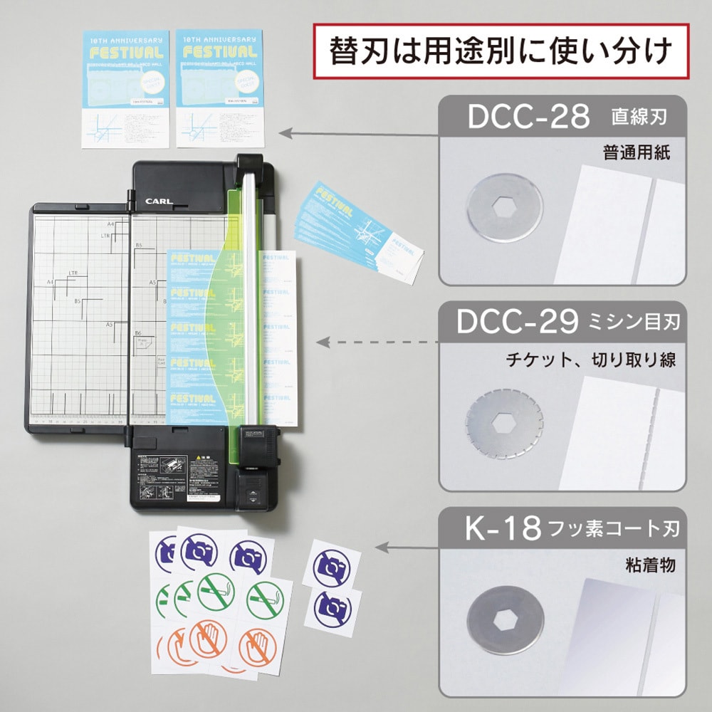 DC-F5100-K ディスクカッター・スリム 裁断枚数50枚 カール事務器 スライド式 適合サイズA4 長辺方向 DC-F5100-K -  【通販モノタロウ】