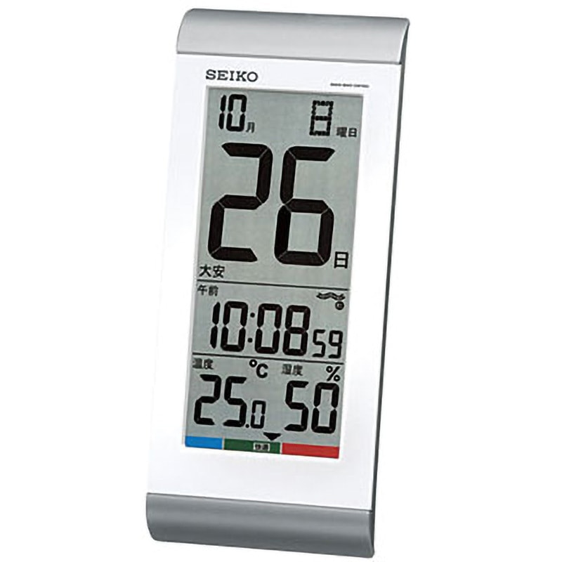 SQ431S 日めくりカレンダー時計(銀色) セイコー(SEIKO) デジタル