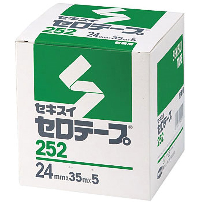 C10BX64 ハコ セキスイセロテープ No.252 セキスイ 透明色 大巻 【通販
