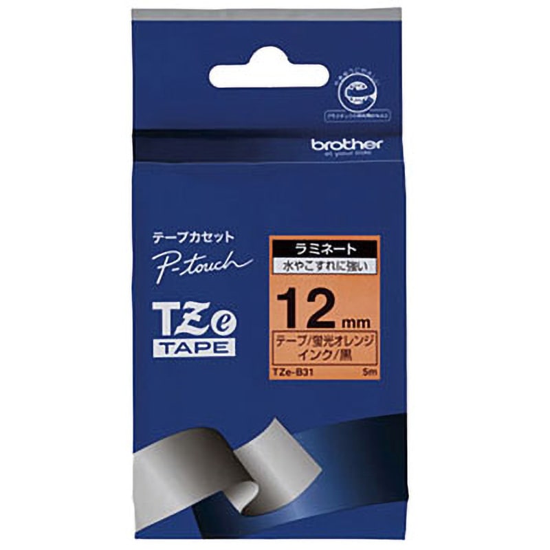 TZe-B31 ピータッチ ラミネートテープ 蛍光カラー brother(ブラザー