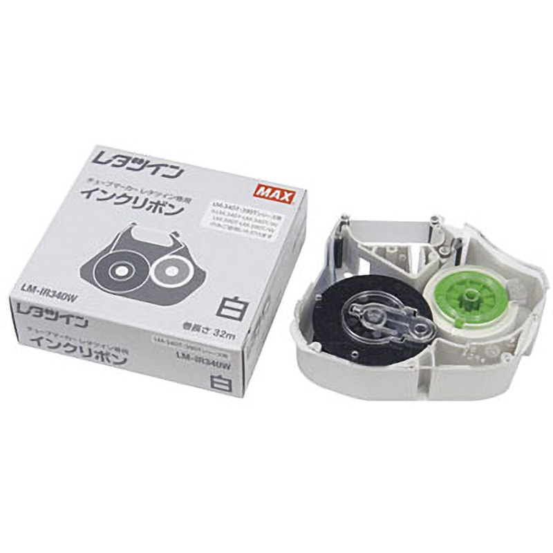 LM-IR340W レタツイン インクリボン 白 32m巻 1個 マックス 【通販