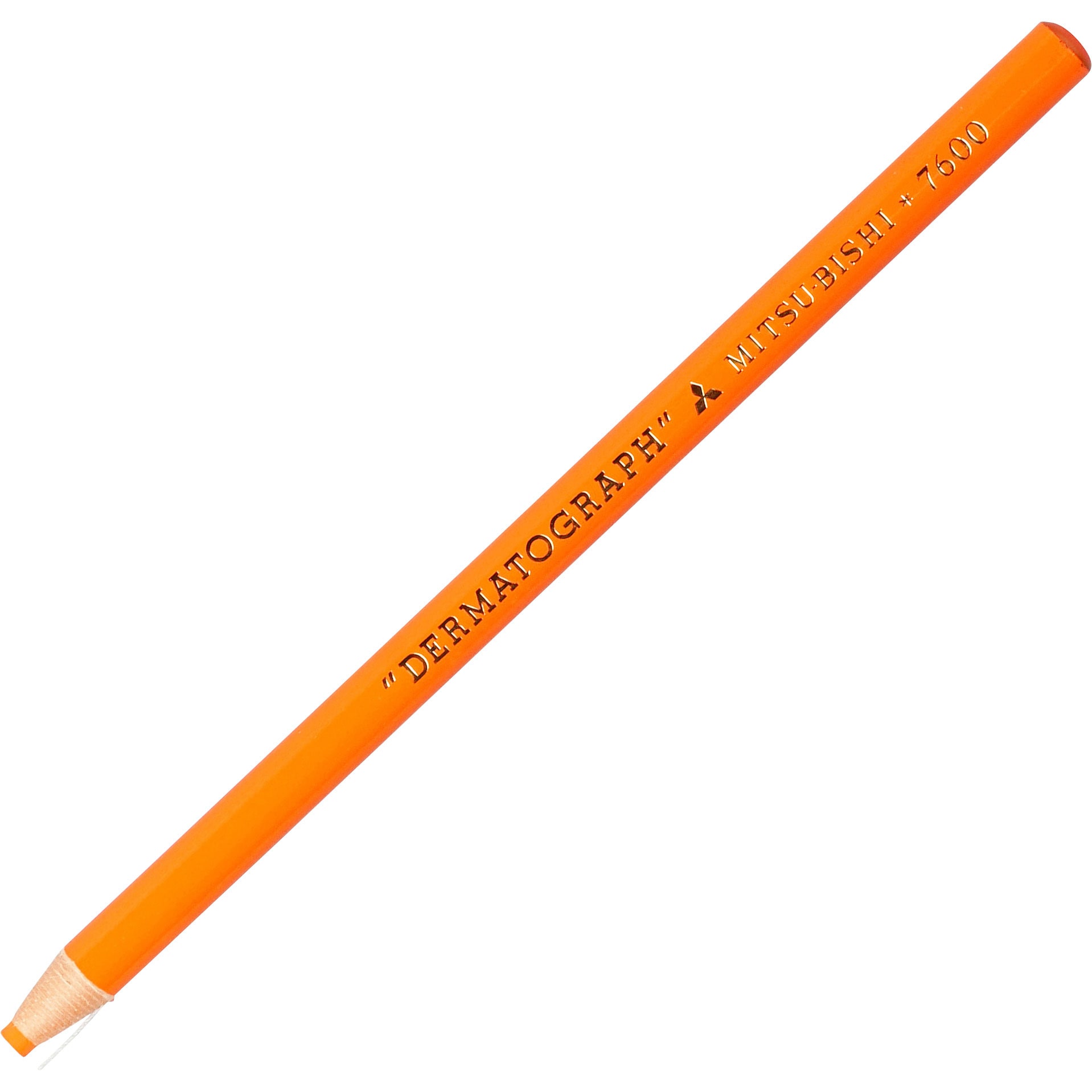 まとめ）三菱鉛筆 ダーマト鉛筆 K7600.1 白 12本入 - 筆記具