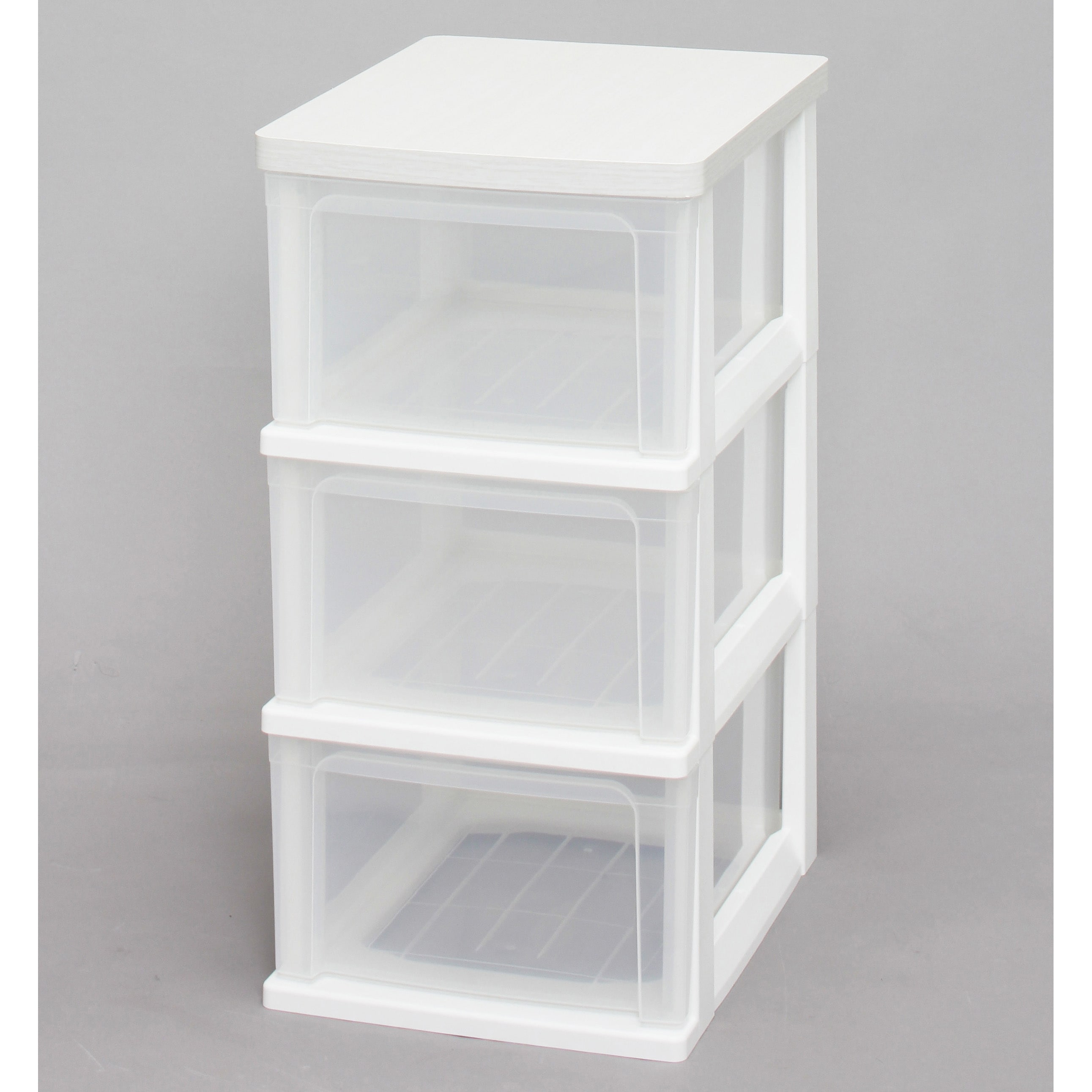 WTS-303 ウッドトップチェスト アイリスオーヤマ 3段 ホワイト色  1セット(2台) WTS-303