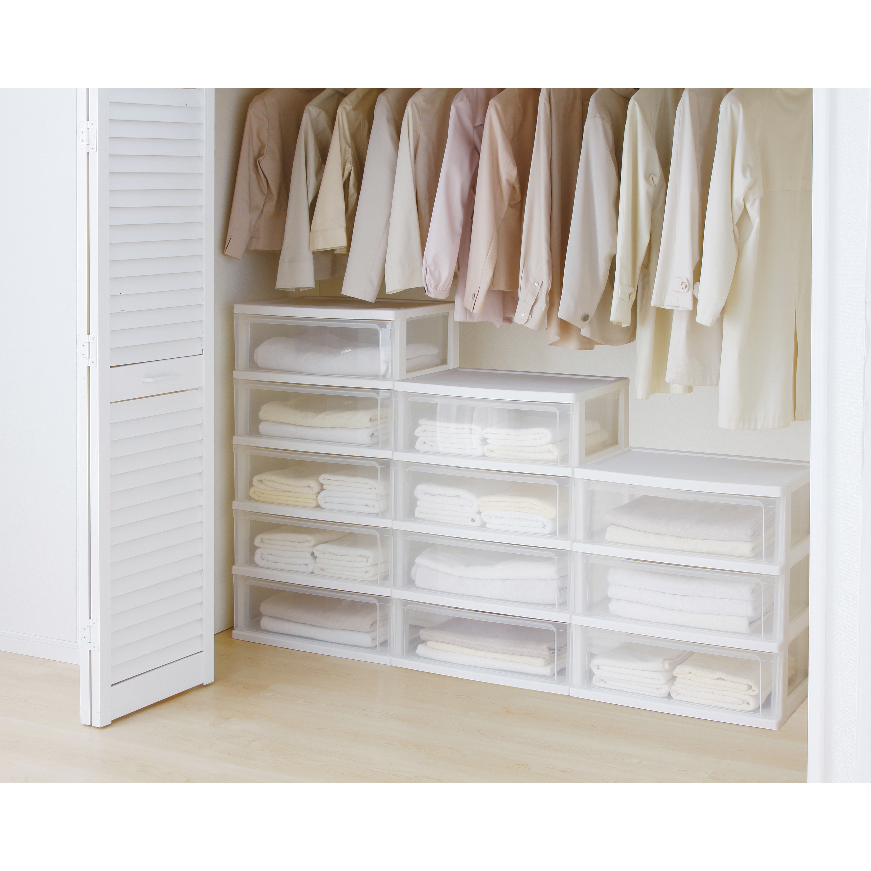 W-544 ワイドチェスト アイリスオーヤマ 4段 幅540mm奥行400mm高さ