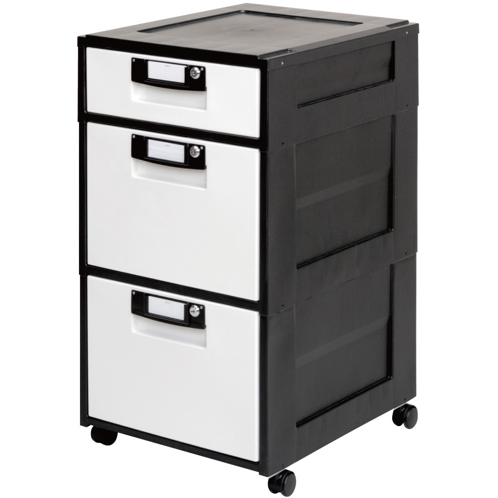 オフィスキャビネット① 送料無料】 スチール製 B4・A4混合プラスチック引出し(下置用)/幅880