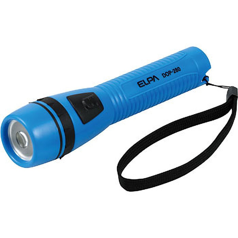 DOP-280(BL) LEDハンディライト ELPA 単三形アルカリ乾電池X2本