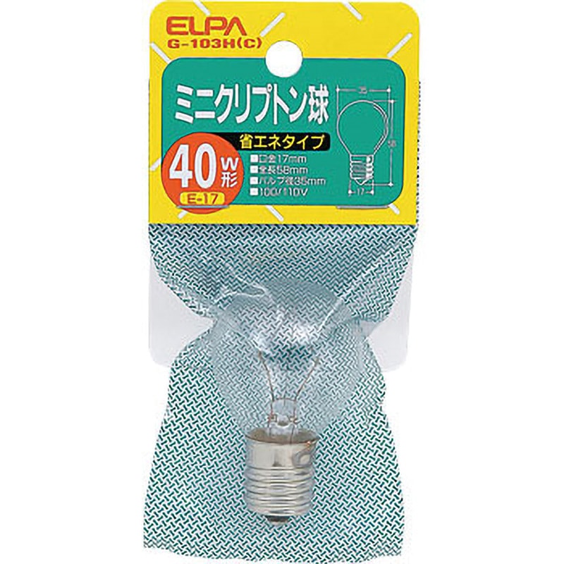 （まとめ） ELPA ミニクリプトン球 電球 40W形 E17 クリア GKP-L36H（C） 〔×30セット〕 まとめ） ELPA ミニクリプトン球 電球 40W形 E17 クリア GKP-H36H（C