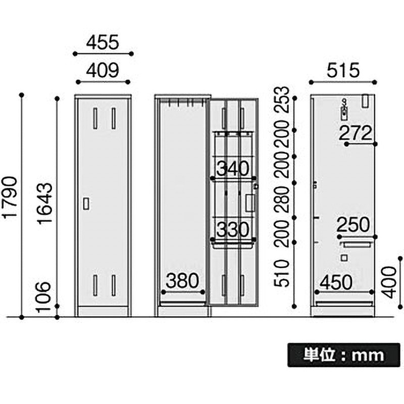 HAC-4518SSM-WE クリーンロッカー＜配送時組立サービス付＞ 1台 