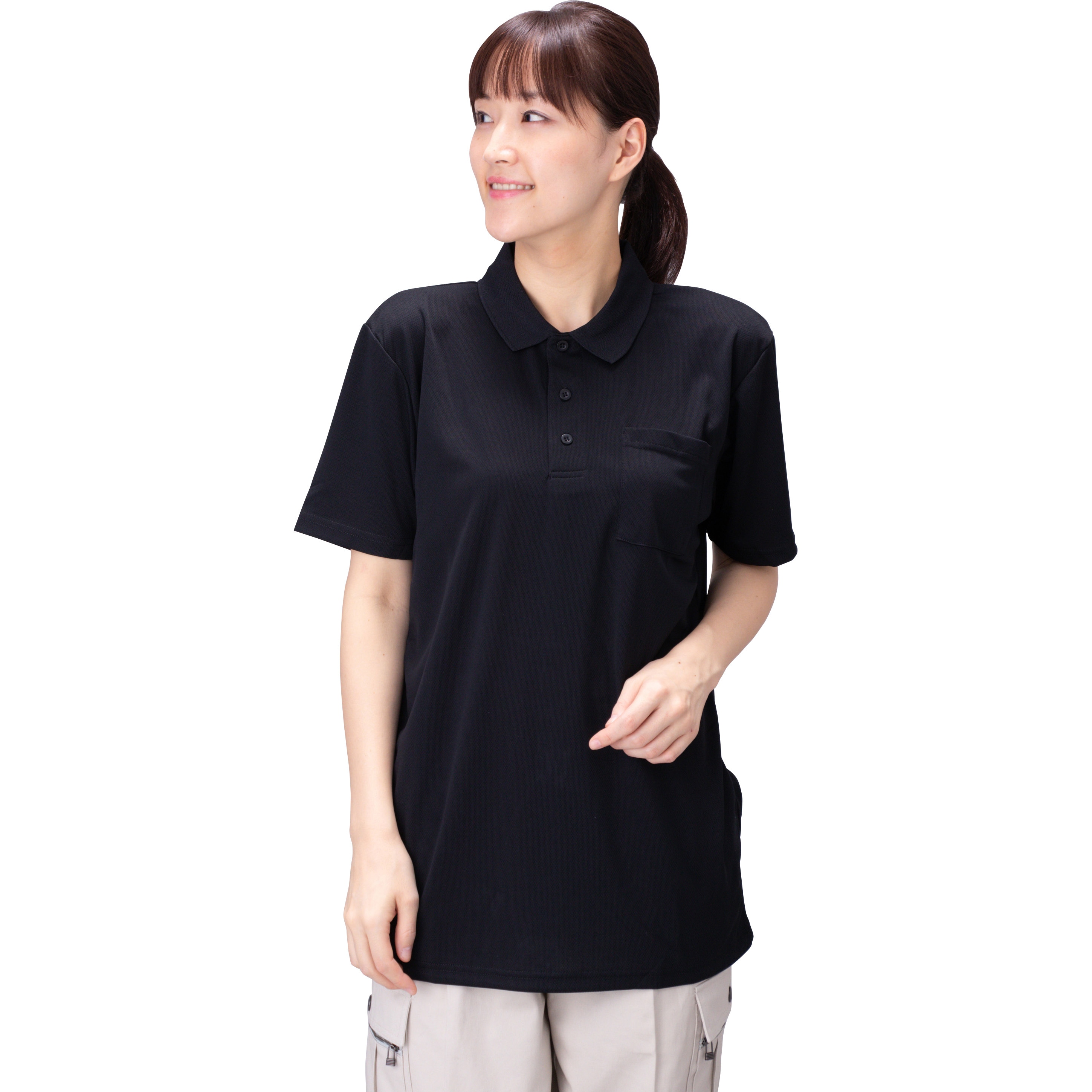 【SALE／55%OFF】 MP1000 ポロシャツ 吸乾 半袖 モノタロウ ブラック色 サイズLL トップス
