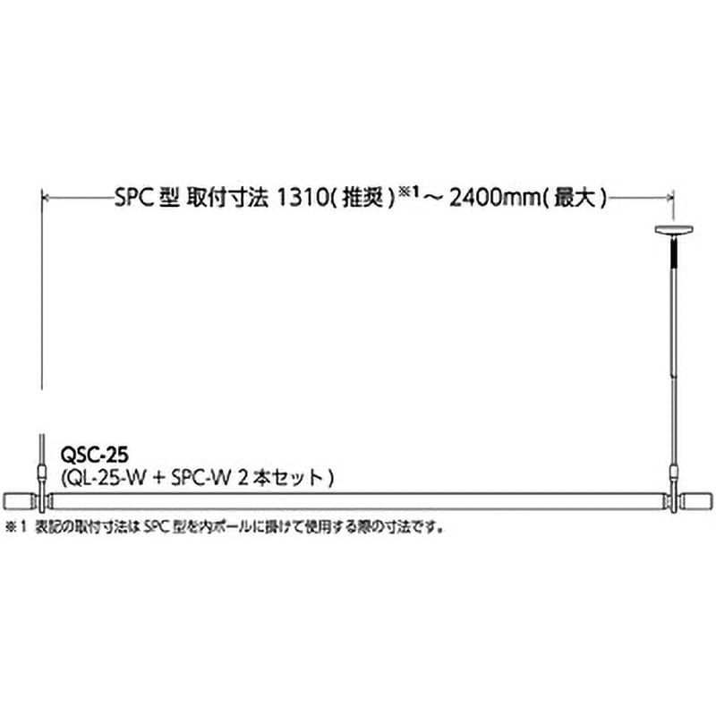 QSC-15-W ホスクリーン QSC 室内用物干竿セット GIKEN(川口技研 QSC-15-W ホスクリーン QSC 室内用物干竿セット GIKEN(川口技研