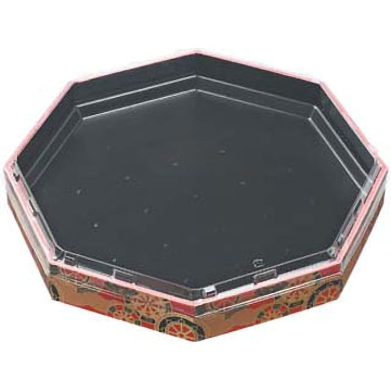 WPS-八角350 御所車黒 蓋セット 八角 1ケース(10枚×4袋) エフピコ 【通販モノタロウ】