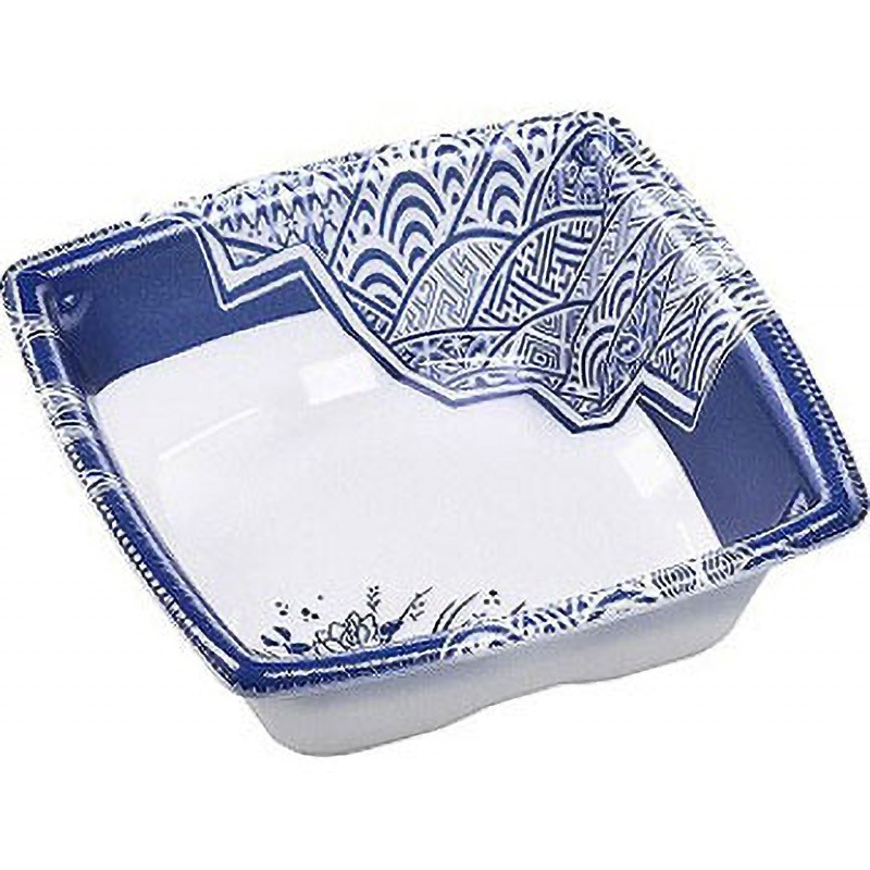 11-11(35) 角盛鉢  本体 エフピコ 和陶青  1ケース(50枚×40袋)