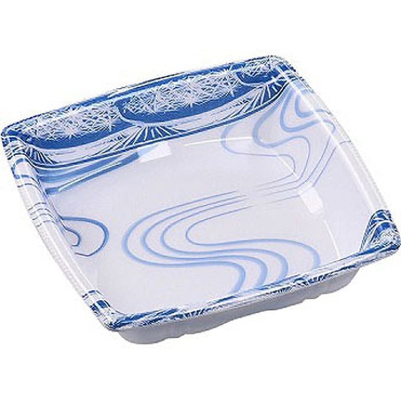 13-13(30) 角盛鉢  本体 エフピコ 水紋青  1ケース(50枚×30袋)