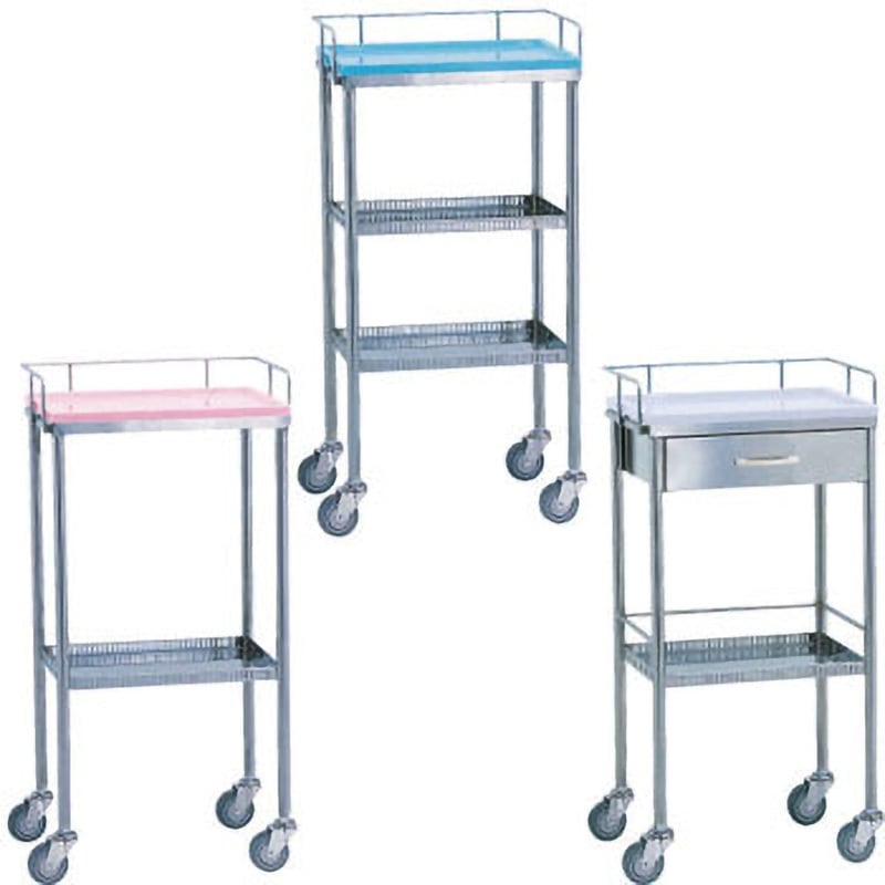 ヒラタニ 回診車 ステンレスワゴン 2段 両開引出し2杯 自在キャスター ヒラタニ 回診車 ステンレスワゴン 2段 両開引出し2杯 自在キャスター