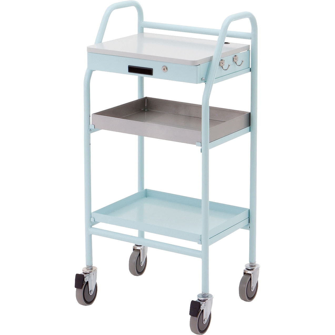 RKW-201BL 電子カルテワゴン ナカバヤシ 幅505mm奥行415mm高さ1037mm  RKW-201BL