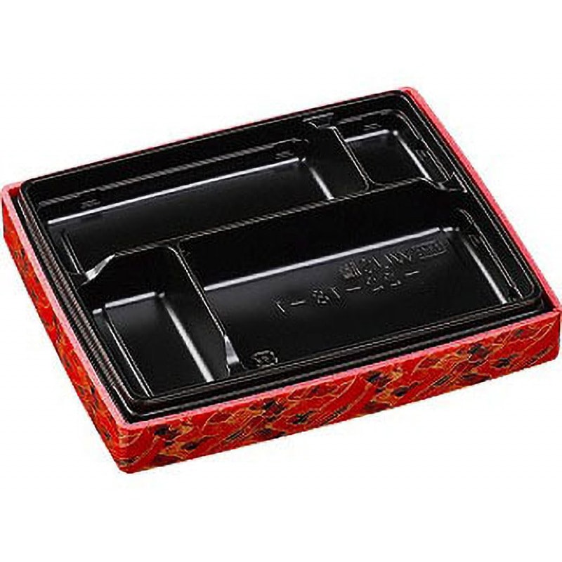 22-18-1(39) WUS膳  本体 エフピコ 天平赤黒  1ケース(25枚×12袋)