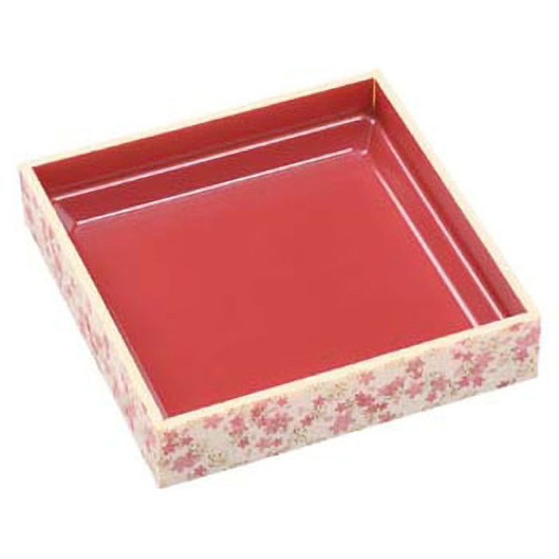 WPS-角194-194 弁当容器 本体 WPS-角 エフピコ 花かすみ朱  1ケース(15枚×12袋)