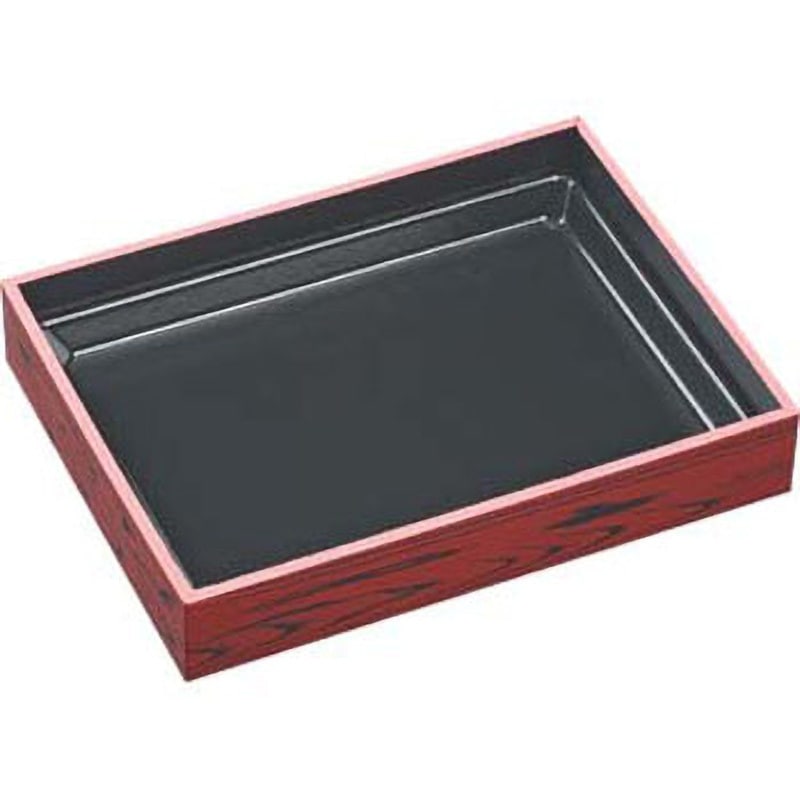 WPS-角251-190 弁当容器 本体 WPS-角 エフピコ 赤焼板目黒  1ケース(15枚×9袋)