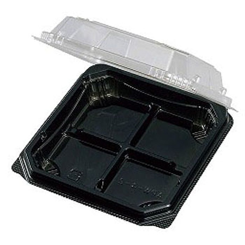 APW-4-2 和菓子容器 APW A-PET エフピコチューパ 黒色  1ケース(50枚×24袋)