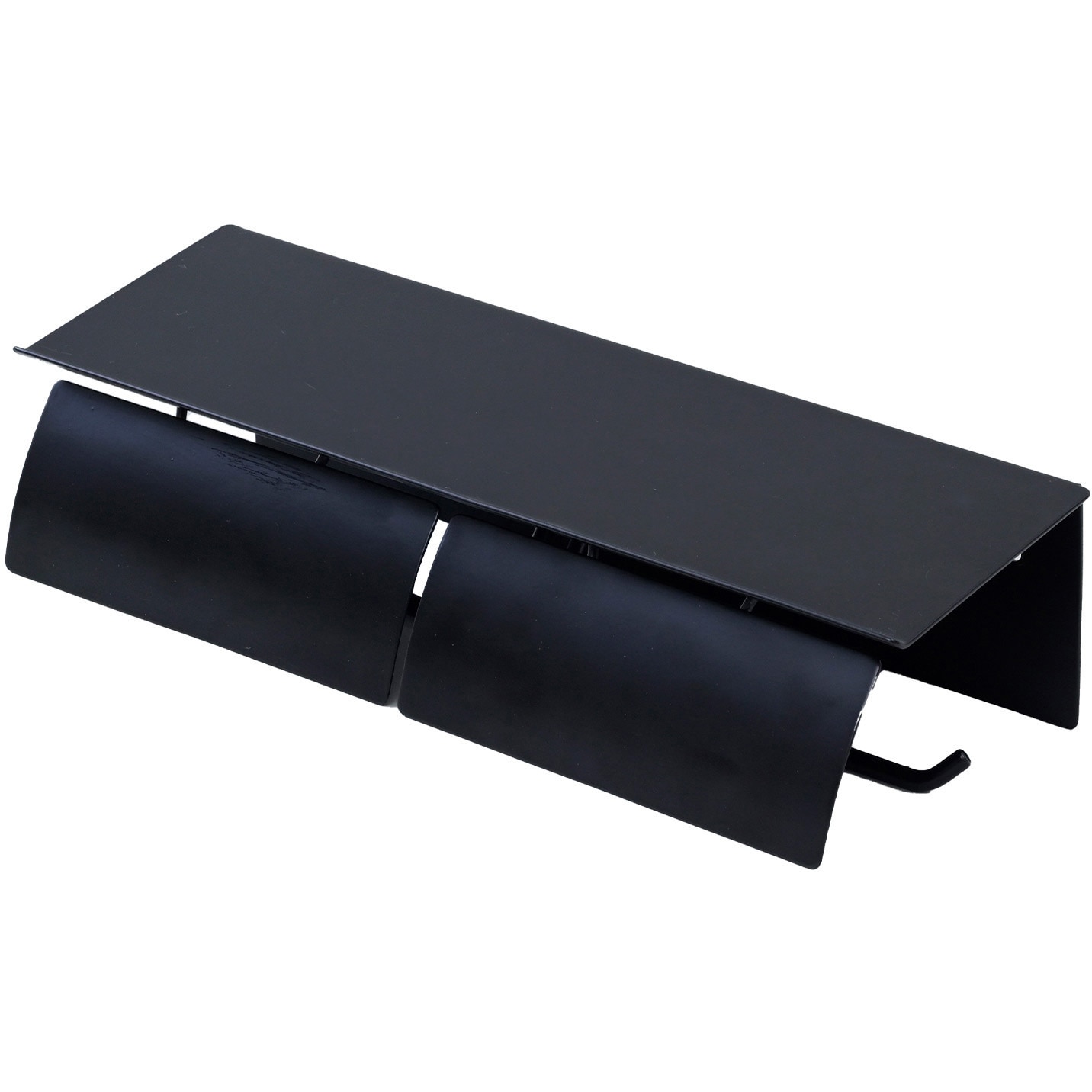 【保証書付き】PENTA （ペンタ）2.024cm浅型ブラックノワール DPH-W(BK) トイレットペーパーホルダー YAMAZEN(山善) ブラック色