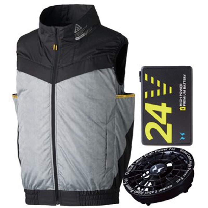 664020 空調風神服チタンベスト ファンバッテリーセット