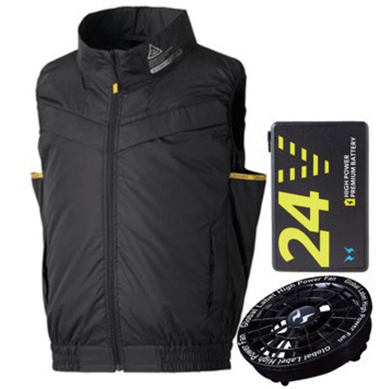 664020 空調風神服チタンベスト ファンバッテリーセット アタック 664020 空調風神服チタンベスト ファンバッテリーセット アタック