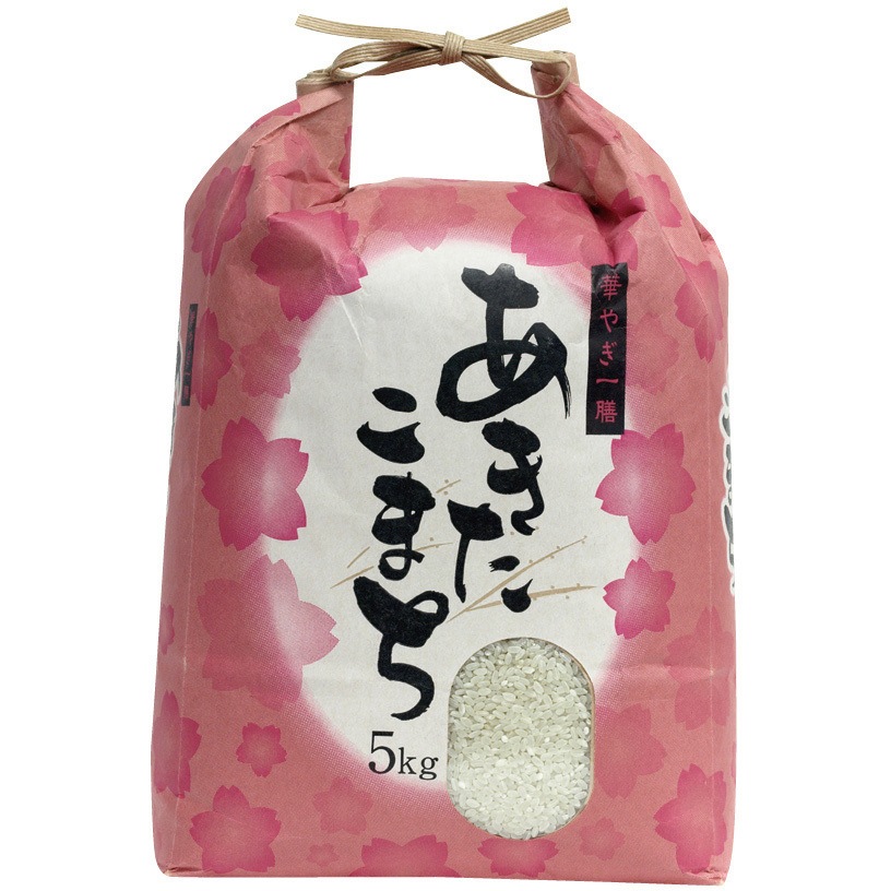 005020501 【袋のみ】 紐付クラフトB角底 華やぎ一膳・あきたこまち 1セット(100枚) アサヒパック 【通販モノタロウ】