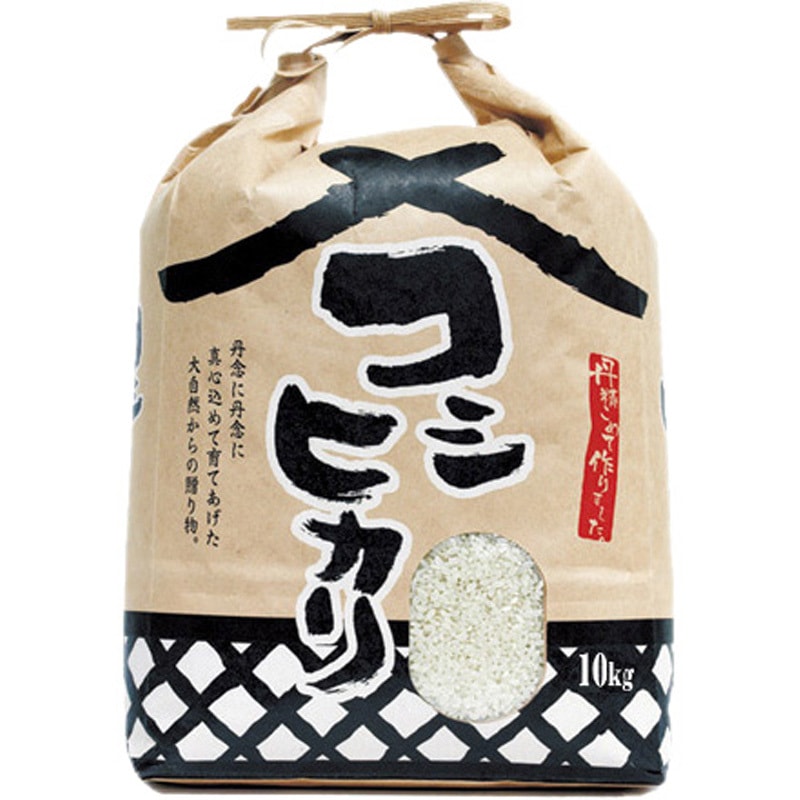 005011001 【袋のみ】 紐付クラフトB角底 米蔵・コシヒカリ 1セット(100枚) アサヒパック 【通販モノタロウ】