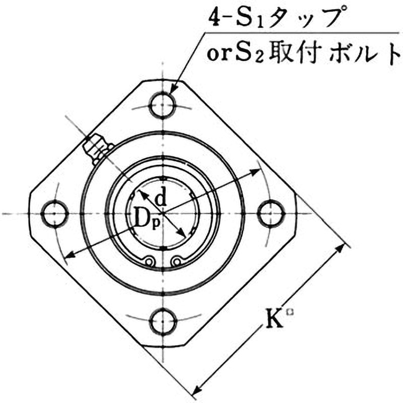 オザック精工 LFWK25 アルミケース・ハウジング ダブル・角型フランジ