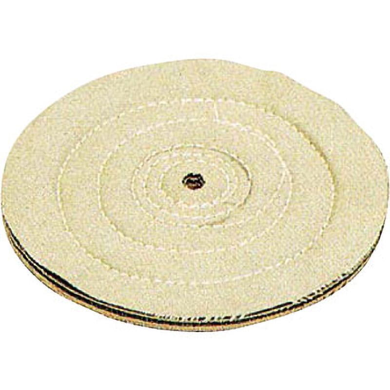 TKS 茶カツ仕上げバフ ヤナセ(柳瀬) 古綿生地を特殊に組合せたもの製 外径125mm穴径9.53mm 1箱(5個)