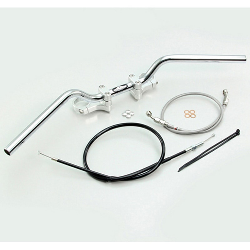 HBK684AS BMコンチ2型 バーハンドルkit ハリケーン シルバー色   HBK684AS