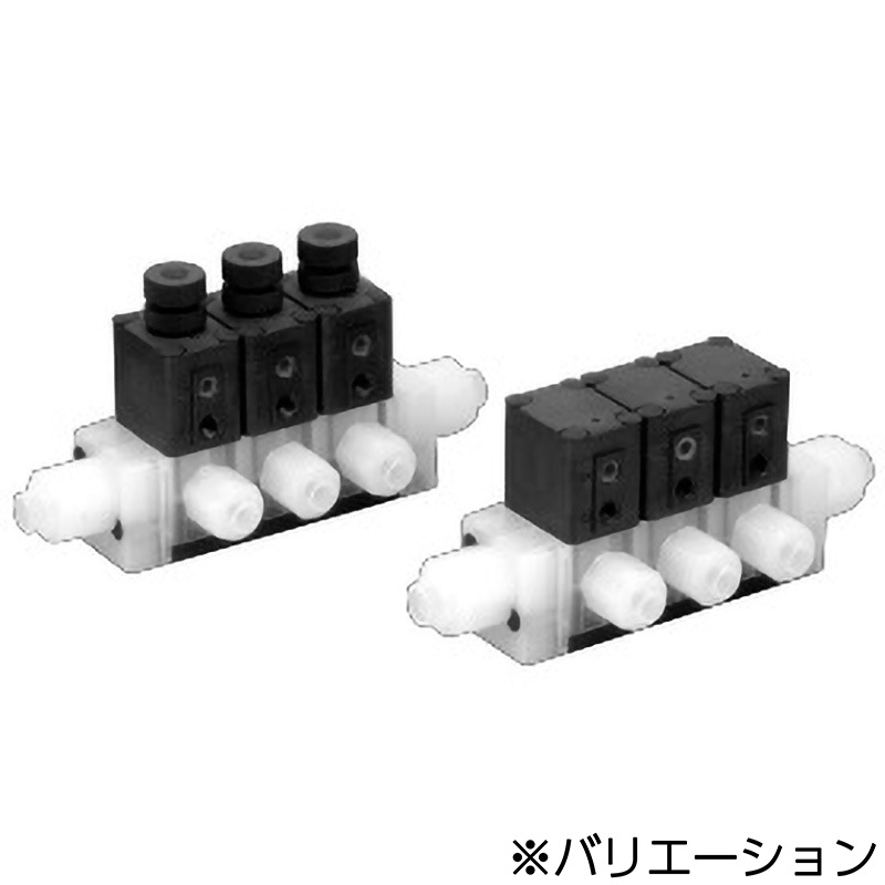 LLC2A-02-S1107 薬液用バルブ エアオペレートタイプ 継手一体型(マニホールドベース) LLCシリーズ 1個 SMC 【通販モノタロウ】