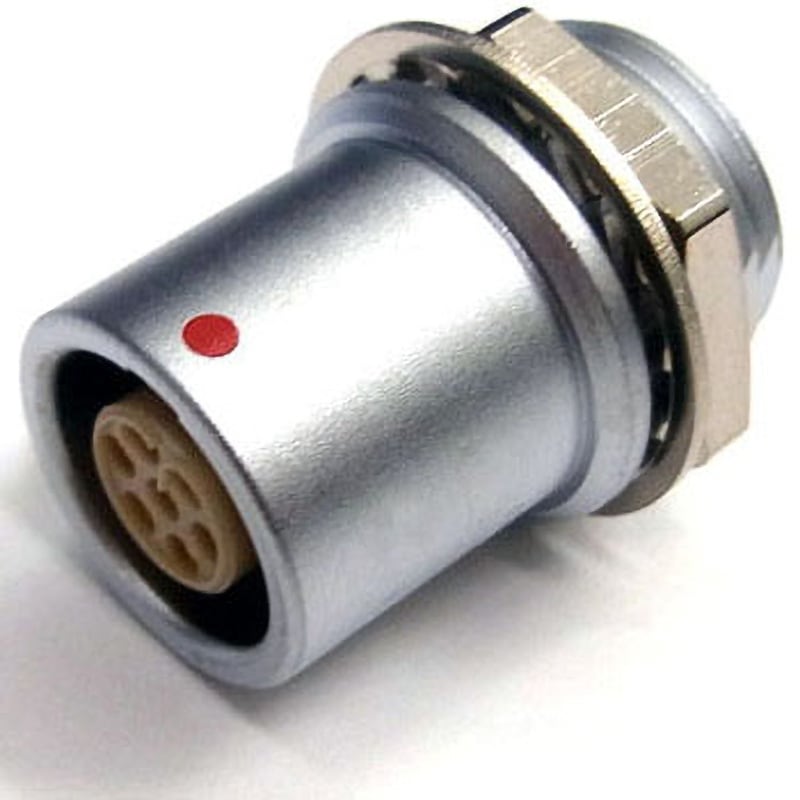 EHG.0B.302.CLL プッシュプル・小型・丸型・耐熱性 固定ソケット Bシリーズ LEMO ストレート メス 極数2 はんだ付け