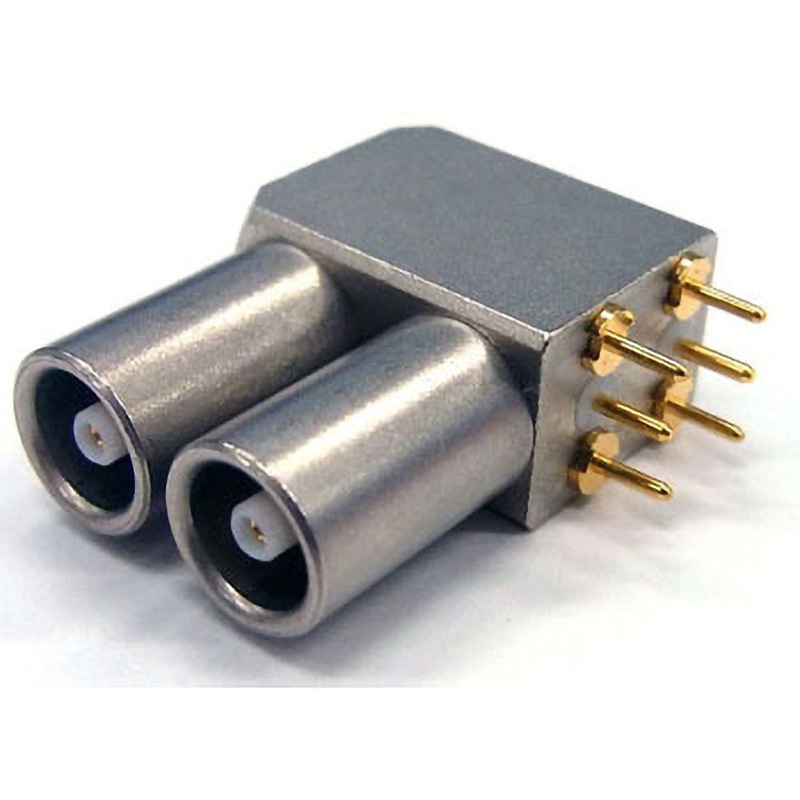 EPY.00.250.NTN 同軸 50Ω超小型 プリント基板用、縦型二連エルボソケット 00シリーズ LEMO アングル 丸型 メス