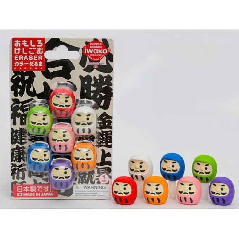 ER-BRI030 消しゴム ブリスターパック イワコー アソート色 入数1個 ER