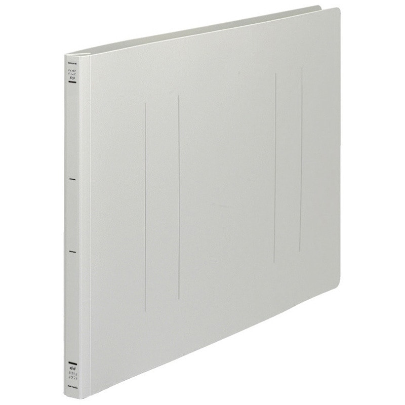 フ-H48M フラットファイルPP 樹脂製とじ具 コクヨ 2穴 グレー色 ヨコ型