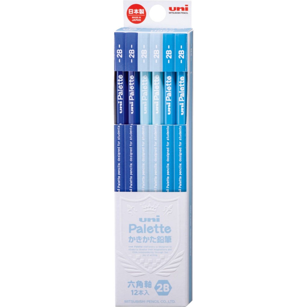 K55602B 鉛筆 パレット パステルブルー 1ダース(12本) 三菱鉛筆(uni