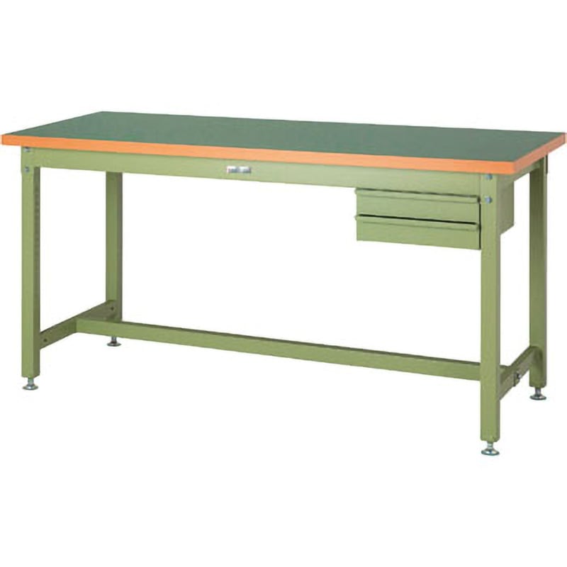 ####u.ヤマキン/山金工業 ワークテーブル 昇降タイプ 固定式 H710mm〜H1010mm 塩ビシート天板 アイボリー 組立式 u.ヤマキン⁄山金工業 ワークテーブル 昇降タイプ 固定式 H715mm