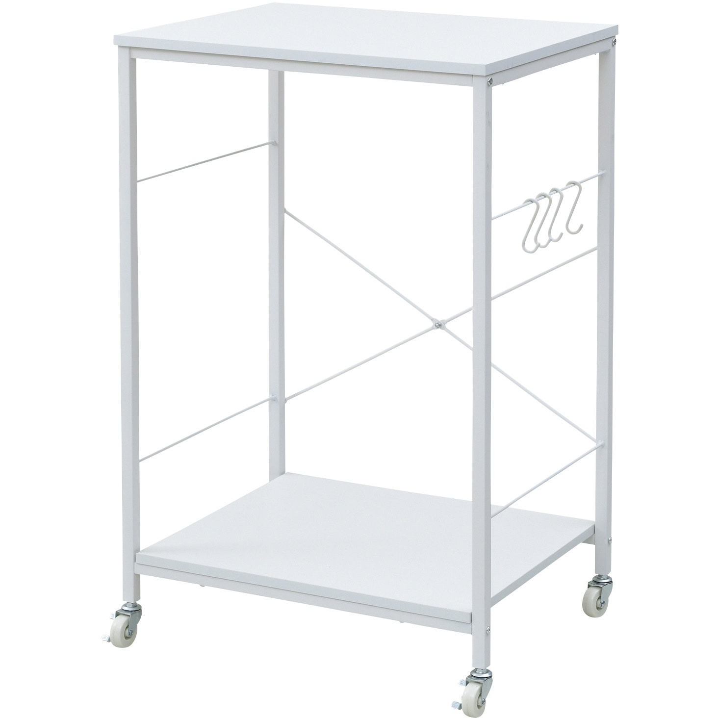 PRW-60(WH/SWH) ゴミ箱上 キッチンワゴン キャスター付き 1台 YAMAZEN